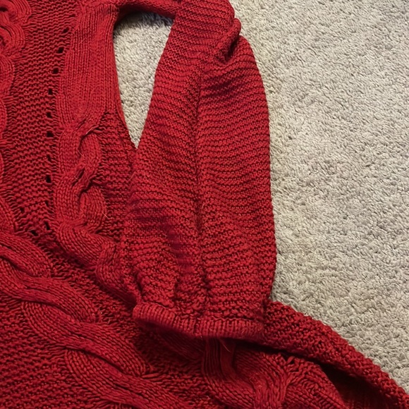 Mango red sweater dress. Perfect for Christmas - Picture 3 of 6